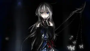 Gothic Lolita Anime Girl with Fabulous Hair