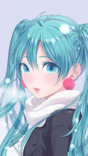 Hatsune Miku Pretty Anime Girl Portrait Phone