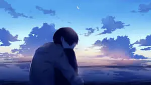 A drawing of a young girl showing emotional distress.