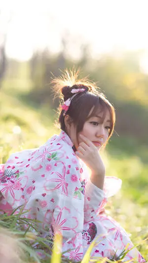 Japan Girl Floral Yukata