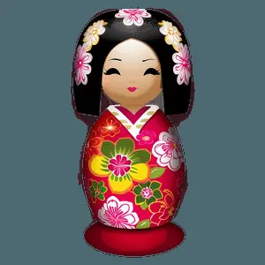 Japanese Kokeshi Doll PNG jyn74