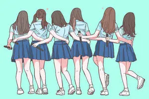 Korean Aesthetic School Girl Art
