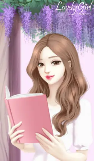 Lovely Girl Holding A Book
