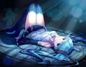 Miku Showing Thigh High Boots