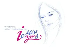 Missing You Girl Sketch