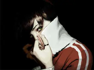 Modest Girl Hiding Her Face
