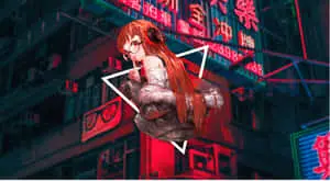 Neon Anime Girl Persona 5