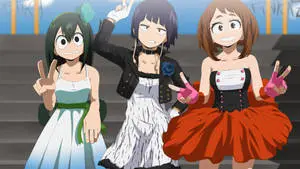 Ochaco Uraraka Tsuyu Asui Kyoka Jiro