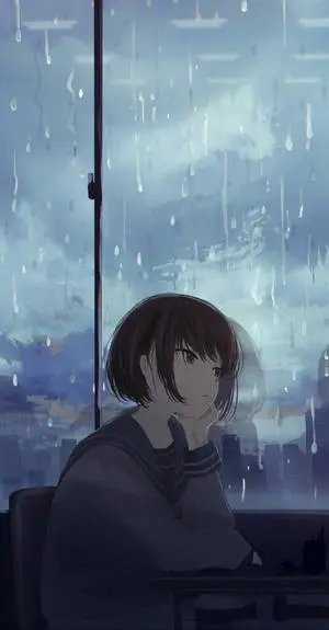 Pondering Sad Anime Girl
