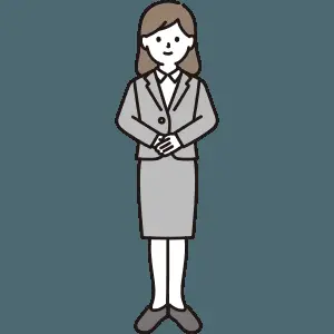 Professional Woman Standing Cartoon