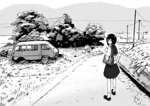Provincial Sad Anime Girl Black And White