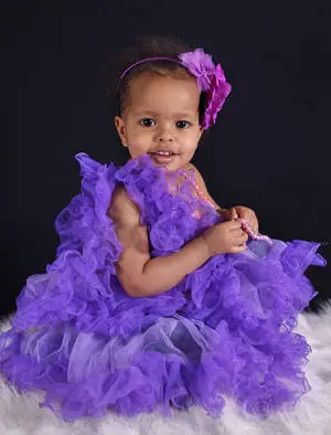Purple Dress Cute Baby Girl