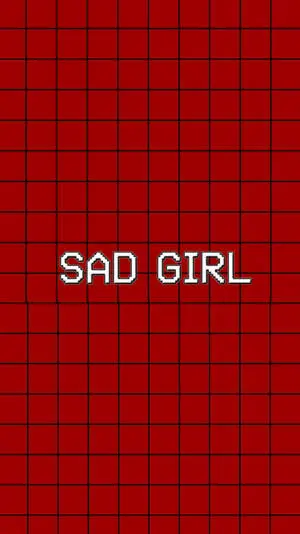 Red Aesthetic Sad Girl Text