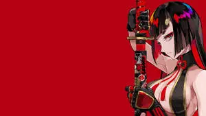 Red Anime Red Samurai