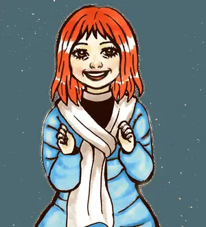 Redhead Girlin Winter Apparel