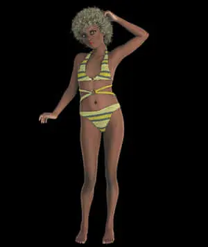 Retro_ Bikini_ Model_ Pose