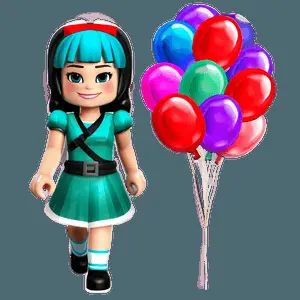 Roblox Girl with Balloons PNG yak44