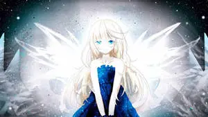 Sad Anime 4k Girl In Blue Dress