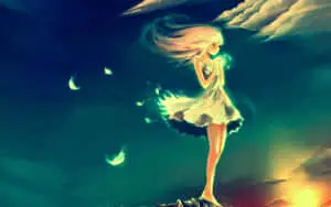 A Sad Anime Girl Losing Hope