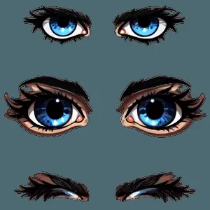 Sad Anime Eyes PNG bgg
