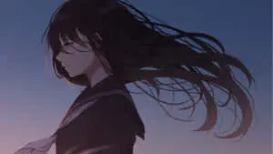 Sad Anime School Girl Profile