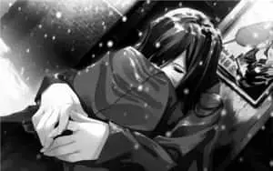 Sad Depressing Anime Girl Freezing Snow