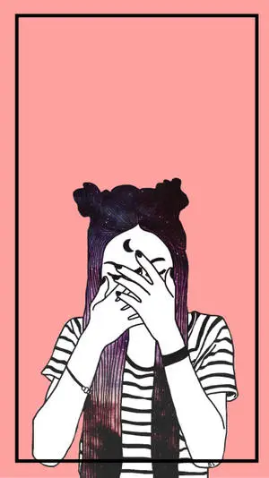 Sad Girl Aesthetic Crying Girl With Crescent