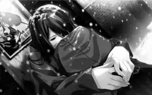 Sad Girl During Snow