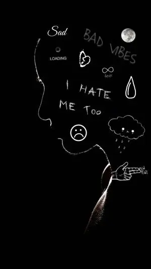 Sad Girl White Art