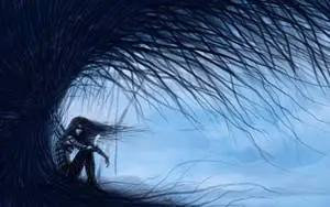 Sad Love Emo Girl Graphic Art