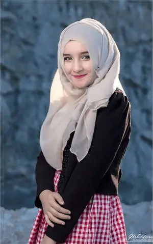 Shy Pose Hijab Girl
