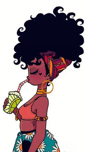 Side Profile Of Baddie Cartoon Girl