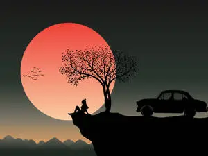 Single Girl Vector Art