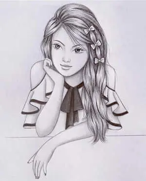 Off Shoulder Top Girl Sketch Pictures
