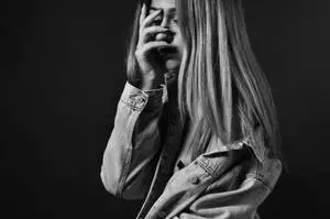 So Sad Girl Grayscale 