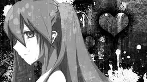 Sobbing Sad Anime Girl Black And White