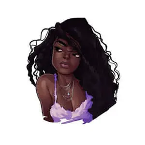 Stylish_ African_ American_ Animated_ Girl
