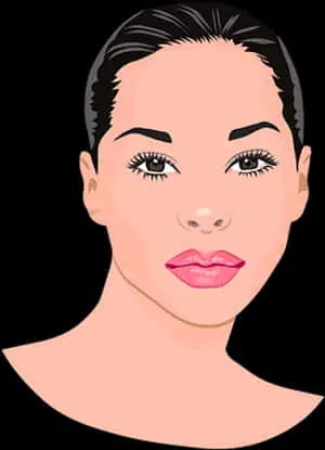 Stylized Female Portrait Vector