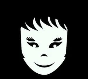 Stylized Girl Face Graphic