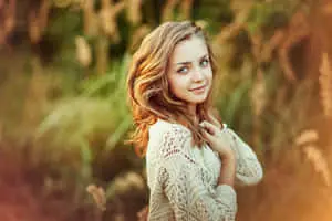 Teen Girl Model Green Eyes