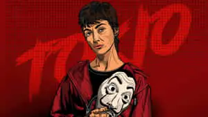 Tokyo In Money Heist With Dali Mask
