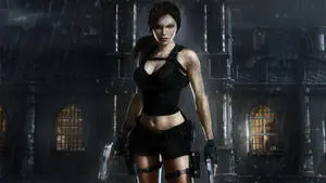 Tomb Raider Game Lara Croft In Black