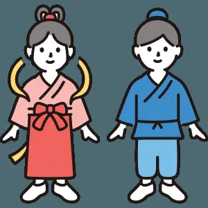 Traditional Japanese Children Illustration