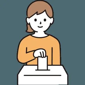 Voting Process Cartoon Illustration