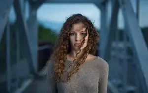Embracing Natural Beauty: Woman with Luxurious Curly Hair