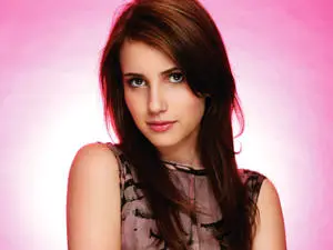 Woman's Face against Pink Background