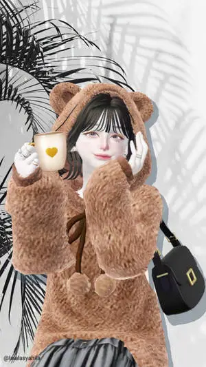 Zepeto Fluffy Bear Hooded Sweater